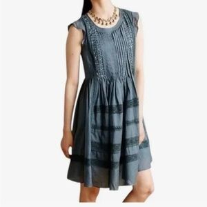 Anthropologie Vanessa Virginia Blue Sleeveless Dress